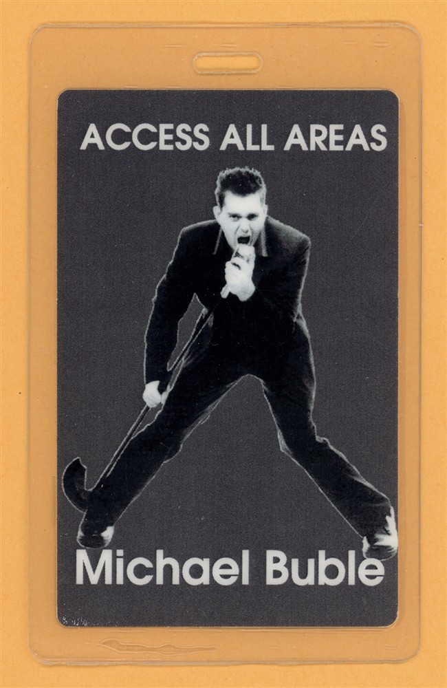 Michael Buble 2005 It's Time Tour AAA Laminated Backstage Pass