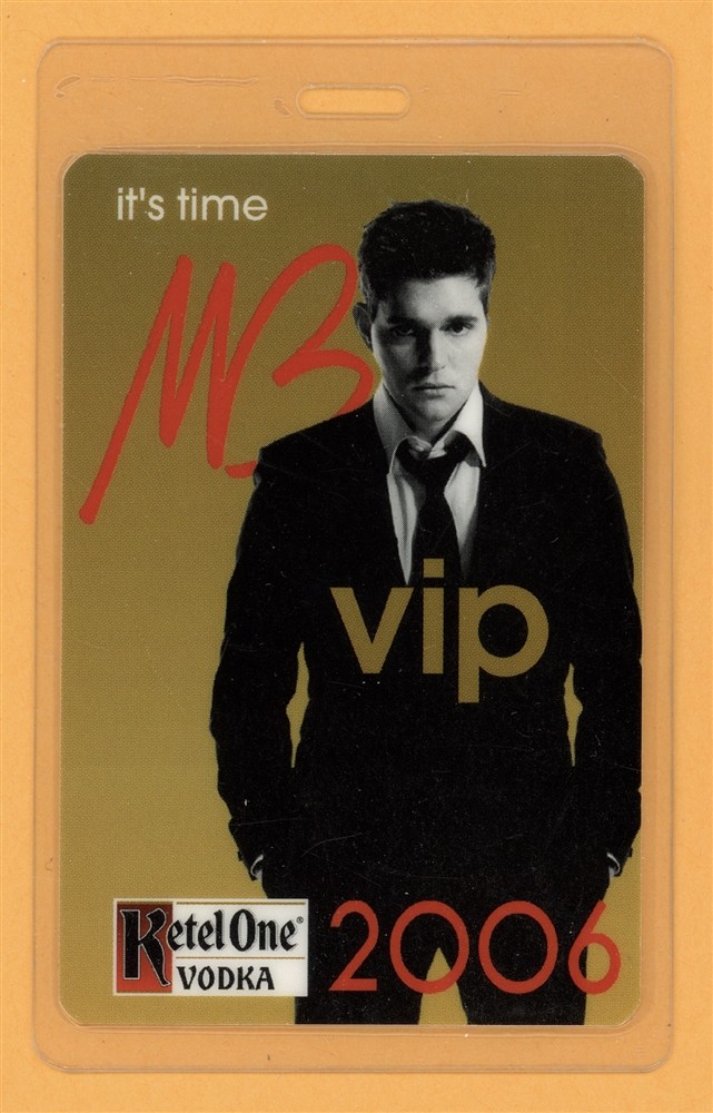 Michael Buble 2006 It's Time Tour VIP Laminated Backstage Pass