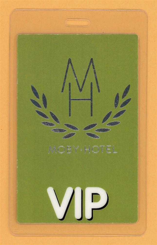 Moby 2005 Hotel Tour VIP Laminated Backstage Pass