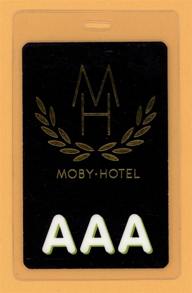 Moby 2005 Hotel Tour AAA Laminated Backstage Pass