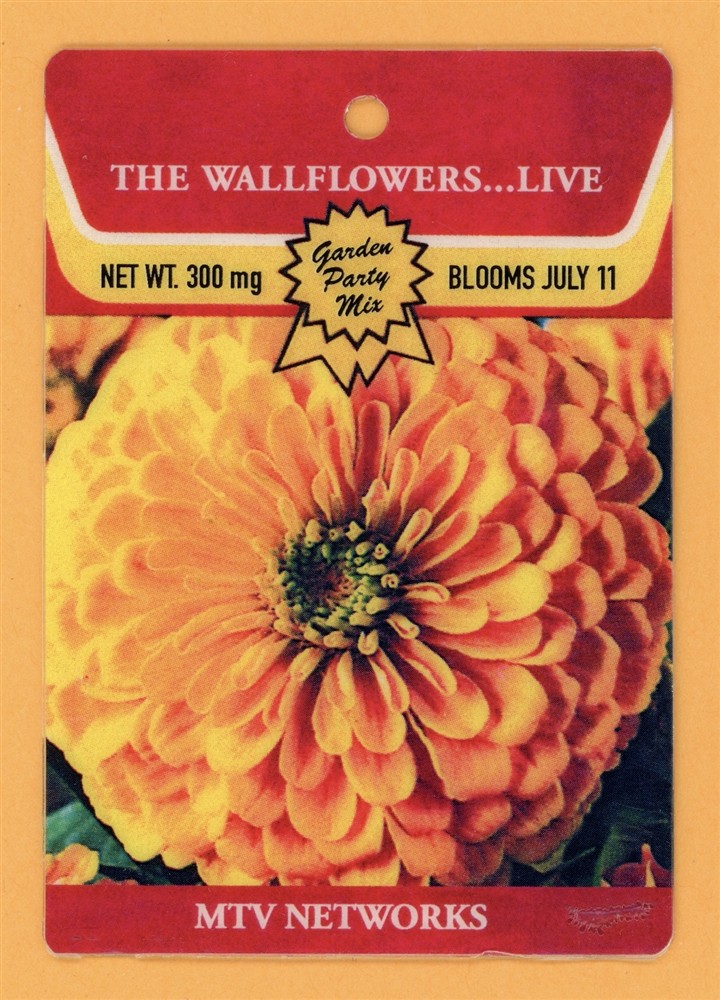 The Wallflowers 2000 MTV Garden Party Mix Tour Laminated Backstage Pass