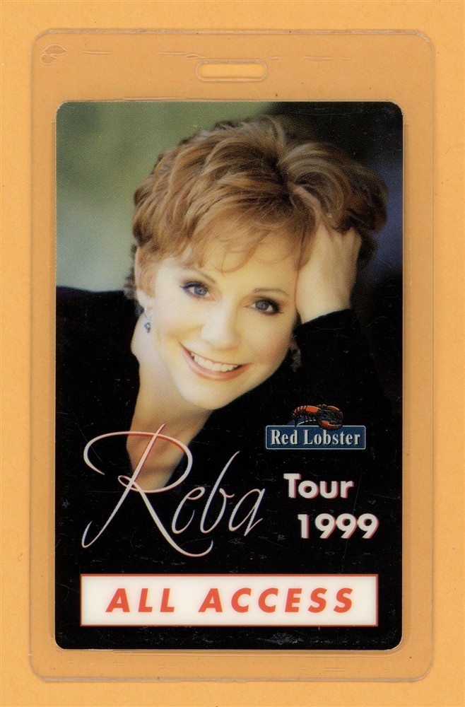 Reba McEntire 1999 Concert Tour All Access Laminated Backstage Pass
