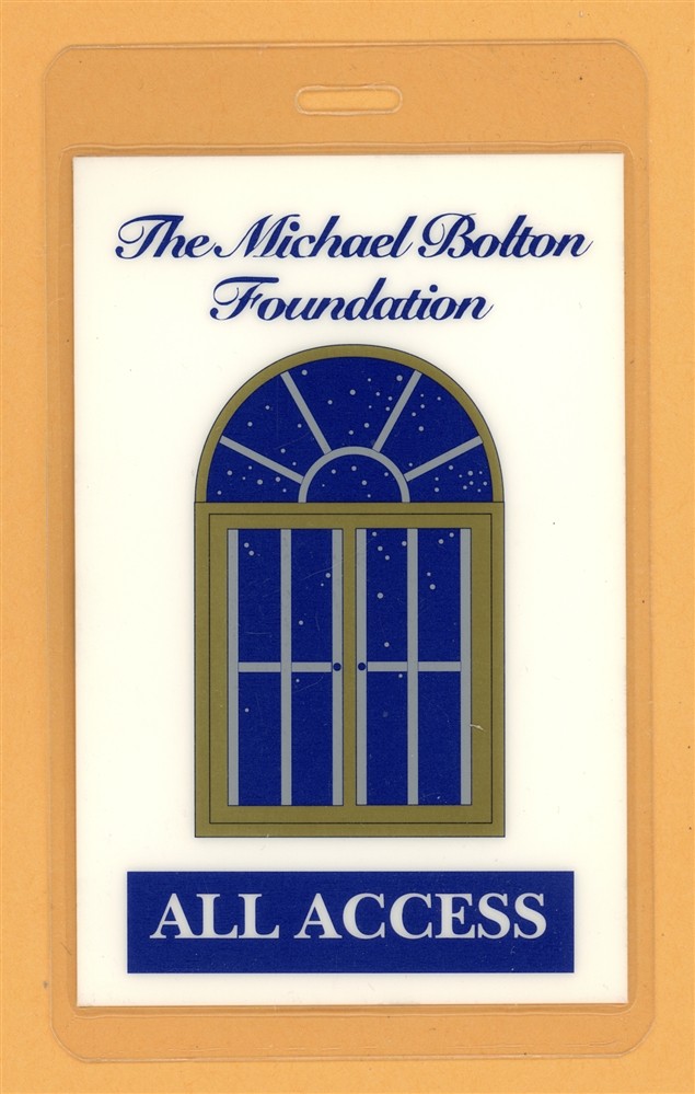 Michael Bolton 1998 Foundation Tour All Access Laminated Backstage Pass