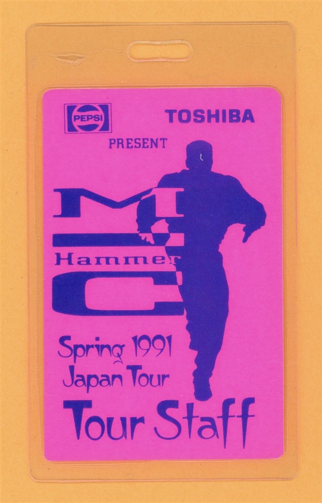MC Hammer 1991 PHD Tour Staff Laminated Backstage Pass