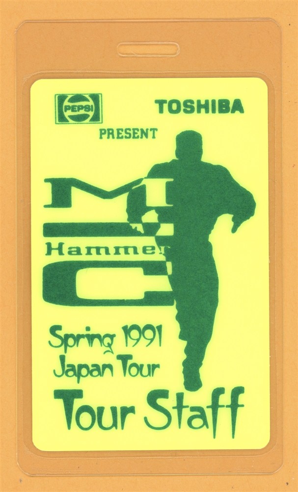 MC Hammer 1991 PHD Tour Staff Laminated Backstage Pass