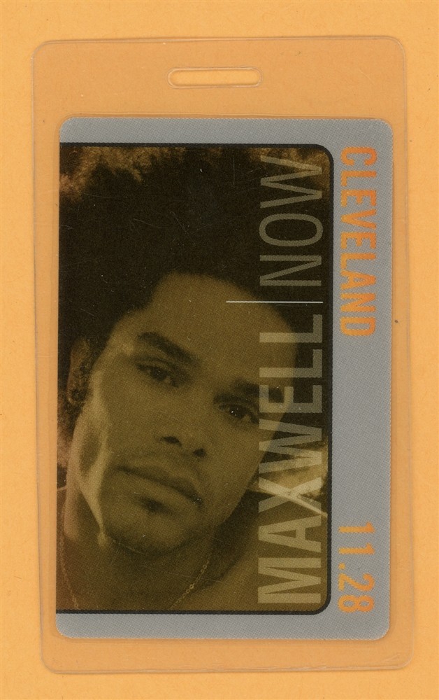 Maxwell 2001 Now Tour Cleveland Laminated Backstage Pass