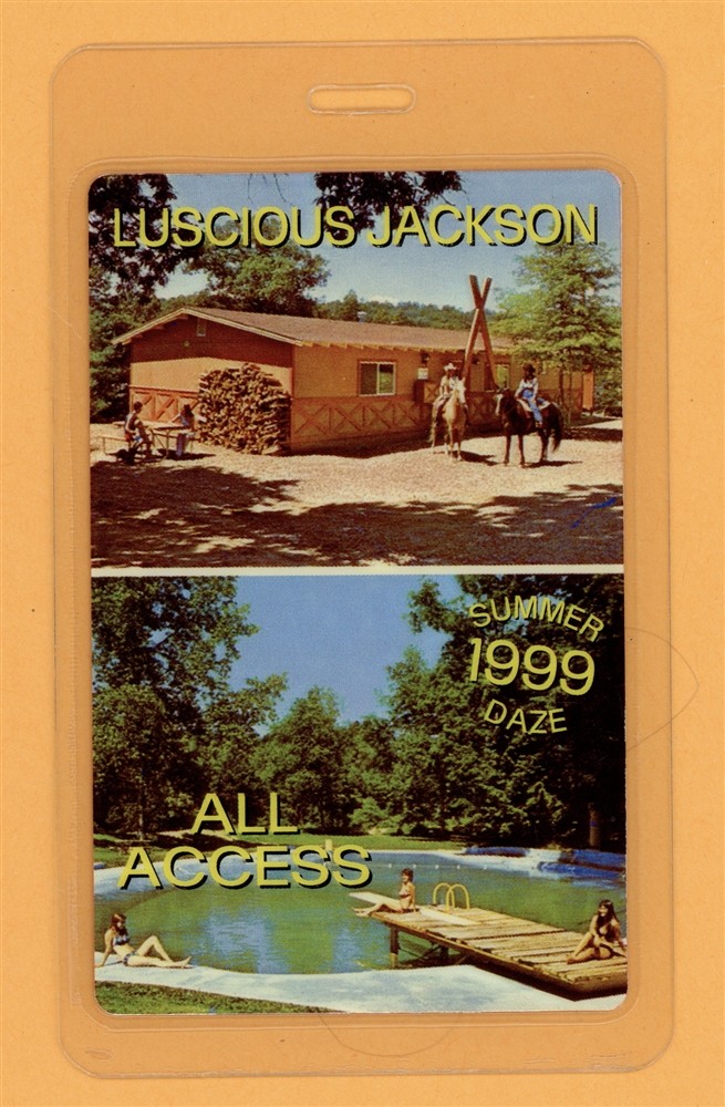 Luscious Jackson 1999 Summer Tour AA Laminated Backstage Pass