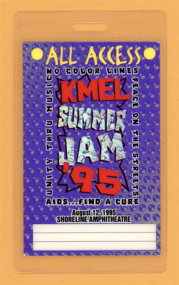 Notorious B.I.G. 1995 KMEL Summer Jam Tour All Access Laminated Backstage Pass