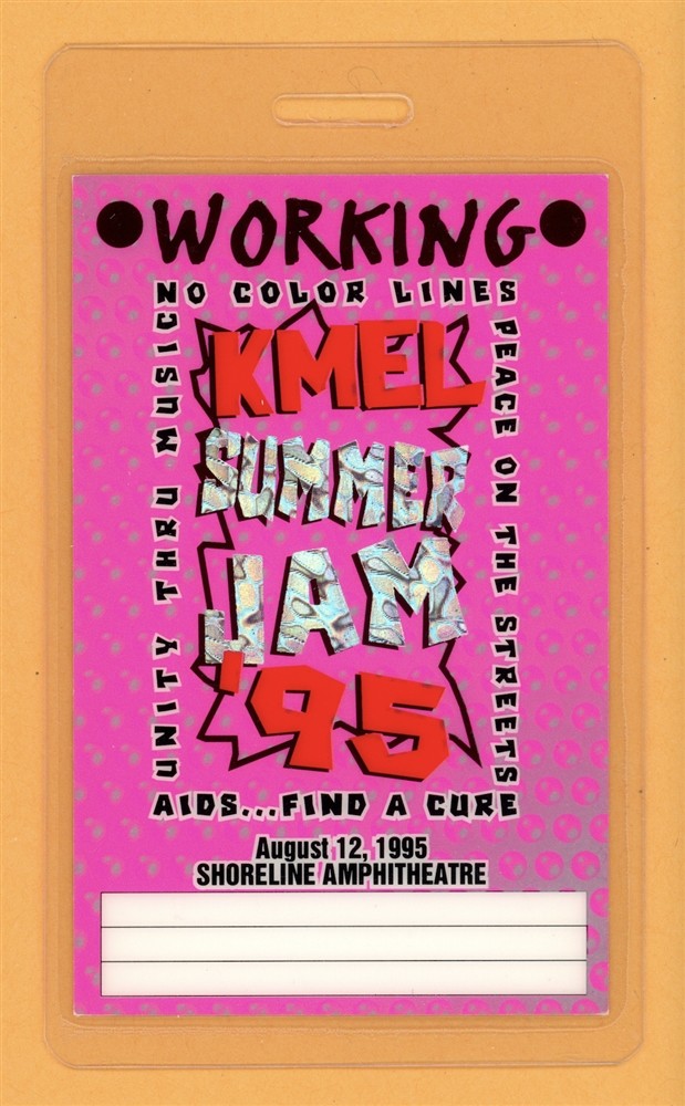 Notorious B.I.G. 1995 KMEL Summer Jam Tour Working Laminated Backstage Pass