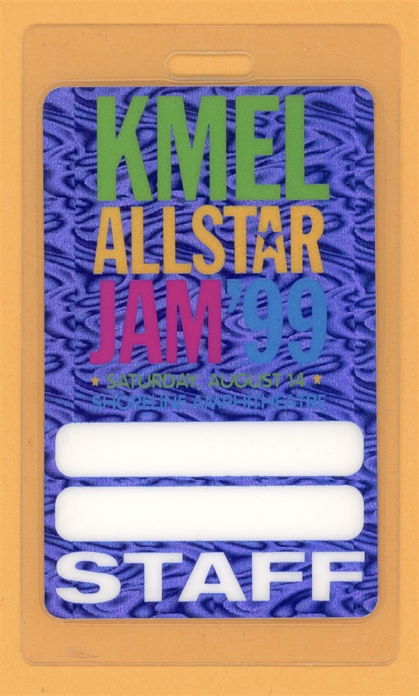 Missy Elliott 1999 KMEL Summer Jam Tour Staff Laminated Backstage Pass