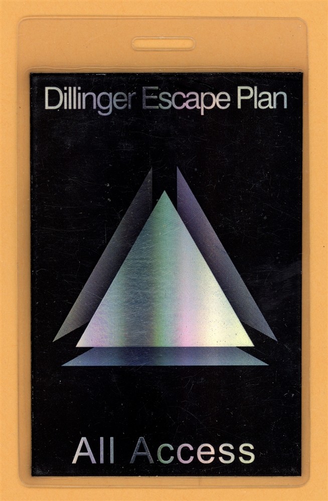 The Dillinger Escape Plan 2007 World Tour AA Laminated Backstage Pass