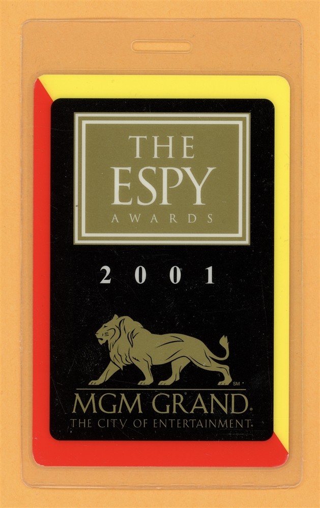 The ESPY Awards 2001 MGM Grand Tour Laminated Backstage Pass
