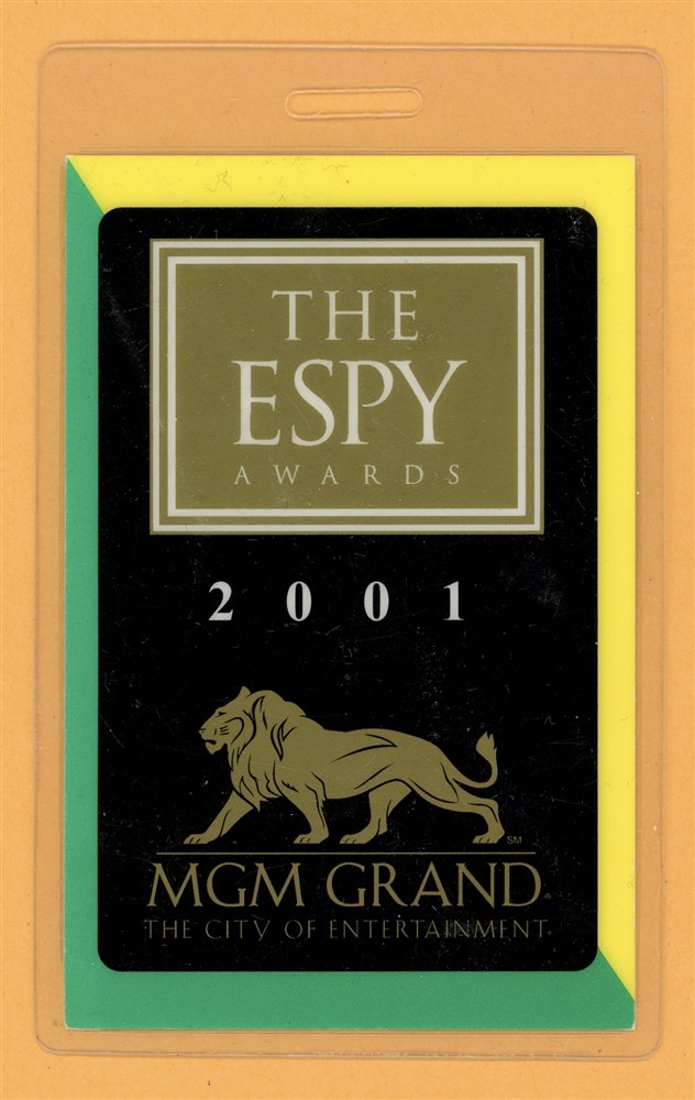 The ESPY Awards 2001 MGM Grand Tour Laminated Backstage Pass