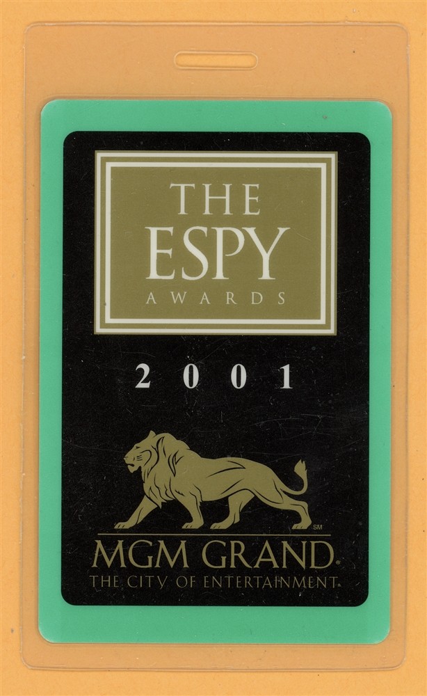 The ESPY Awards 2001 MGM Grand Tour Laminated Backstage Pass