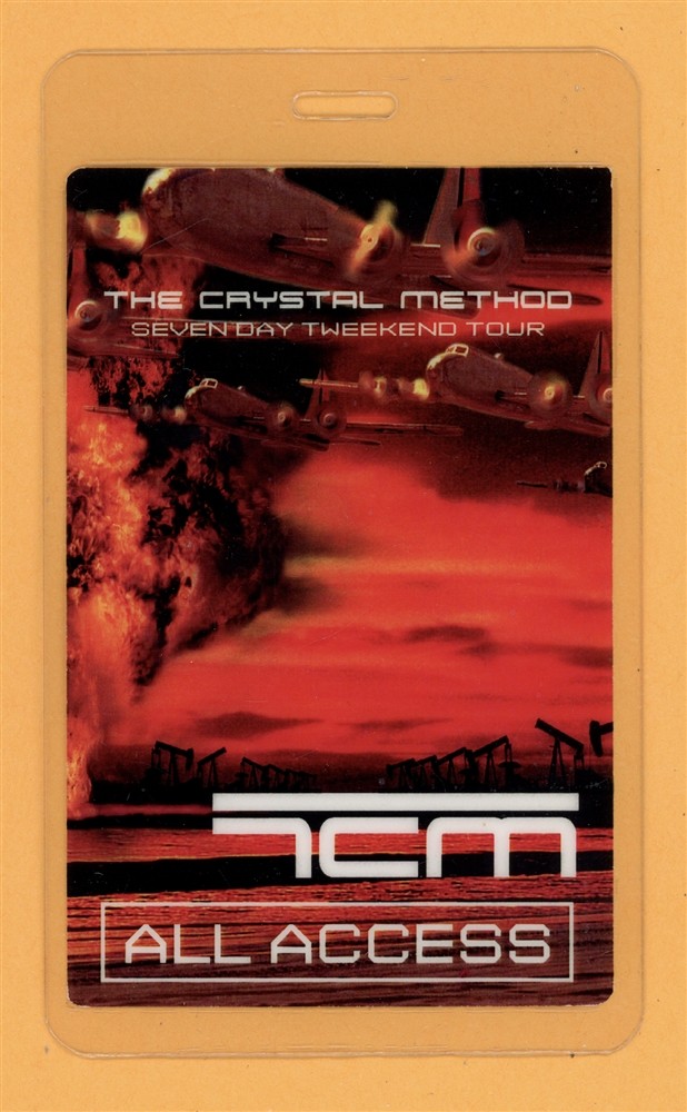 The Crystal Method 2001 Tweekend Tour All Access Laminated Backstage Pass