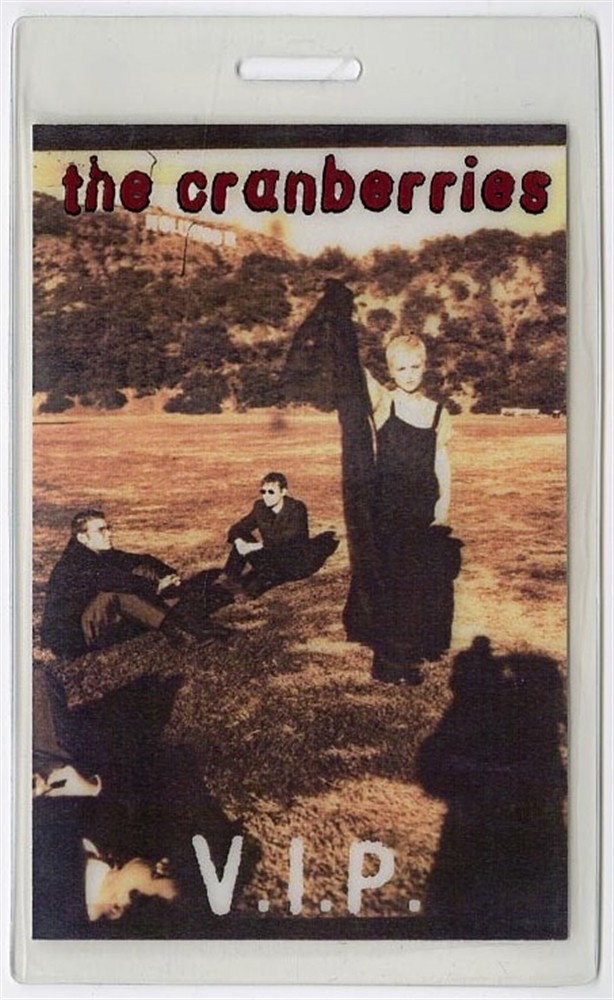 The Cranberries 1995 No Need to Argue Tour VIP Laminated Backstage Pass