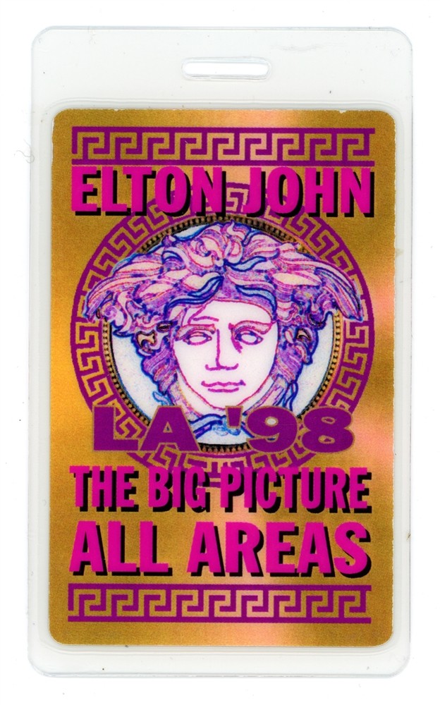Elton John 1997 The Big Picture Tour LA 1998 All Access Laminated Backstage Pass