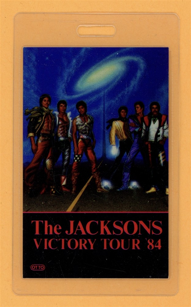 The Jacksons 1984 Victory Tour Michael Jackson Laminated Backstage Pass