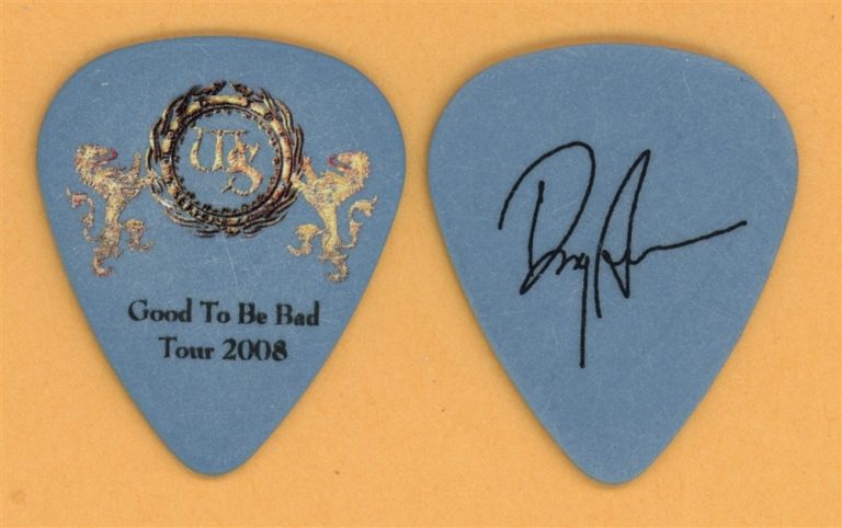 Whitesnake Doug Aldrich Vintage Guitar Pick - 2008 Good to Be Bad Tour