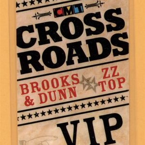 ZZ Top w/ Brooks & Dunn Crossroads Tour VIP Laminated Backstage Pass