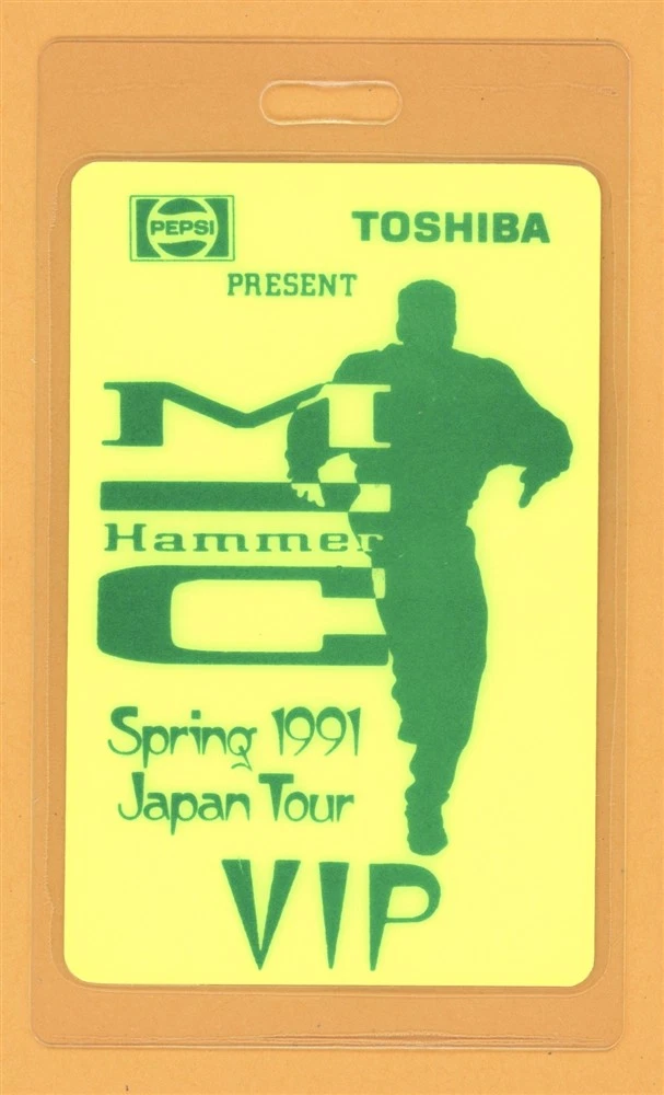 MC Hammer 1991 PHD Tour VIP Laminated Backstage Pass