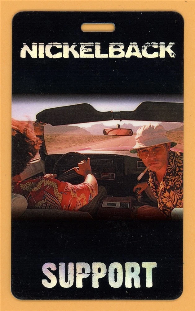 Nickelback 2003 Long Road Tour Support Laminated Backstage Pass