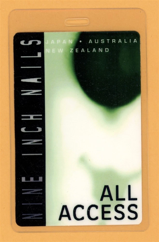 Nine Inch Nails 2000 Fragility Tour All Access Laminated Backstage Pass