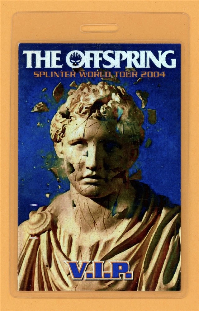 The Offspring 2004 Splinter World Tour VIP Laminated Backstage Pass