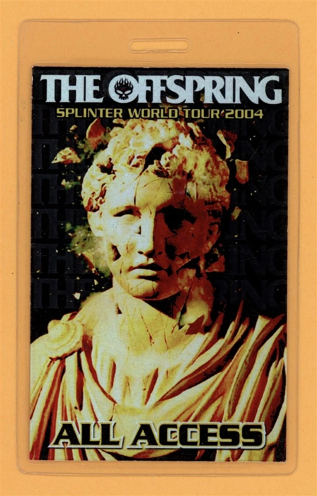 The Offspring 2004 Splinter World Tour AA Laminated Backstage Pass