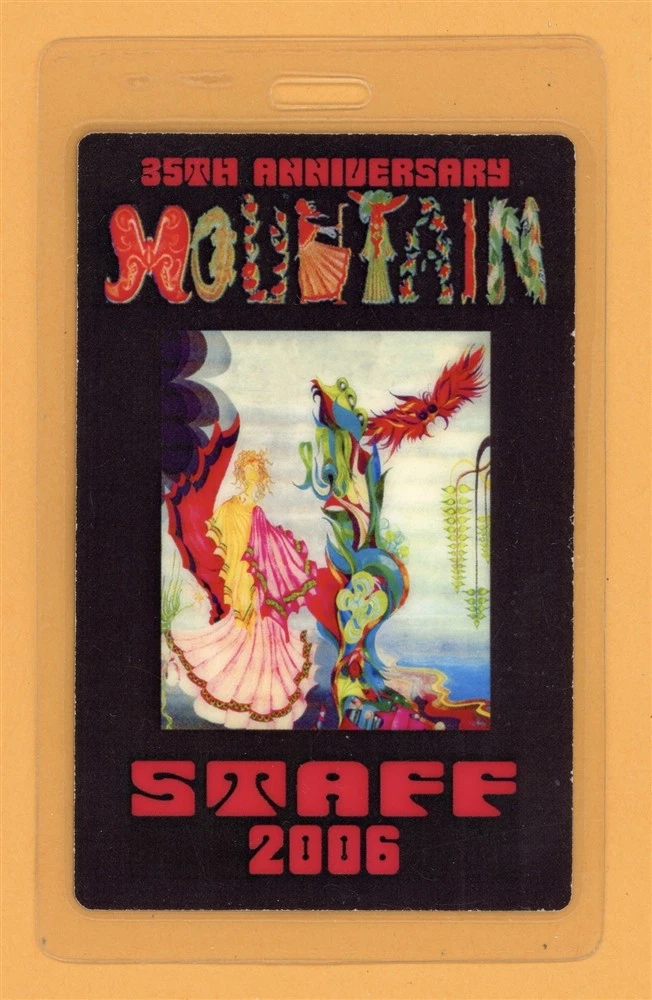 Mountain 2006 35th Anniversary Tour Staff Laminated Backstage Pass