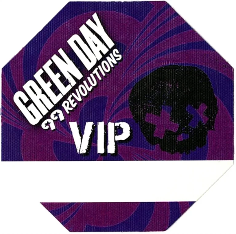 Green Day 2013 99 Revolutions Concert Tour VIP Backstage Pass