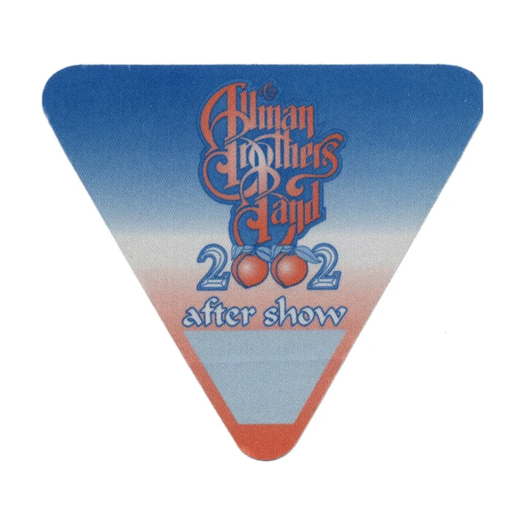 Allman Brothers 2002 Concert Tour After Show Backstage Pass