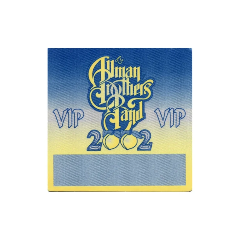 Allman Brothers 2002 Concert Tour Band VIP Backstage Pass
