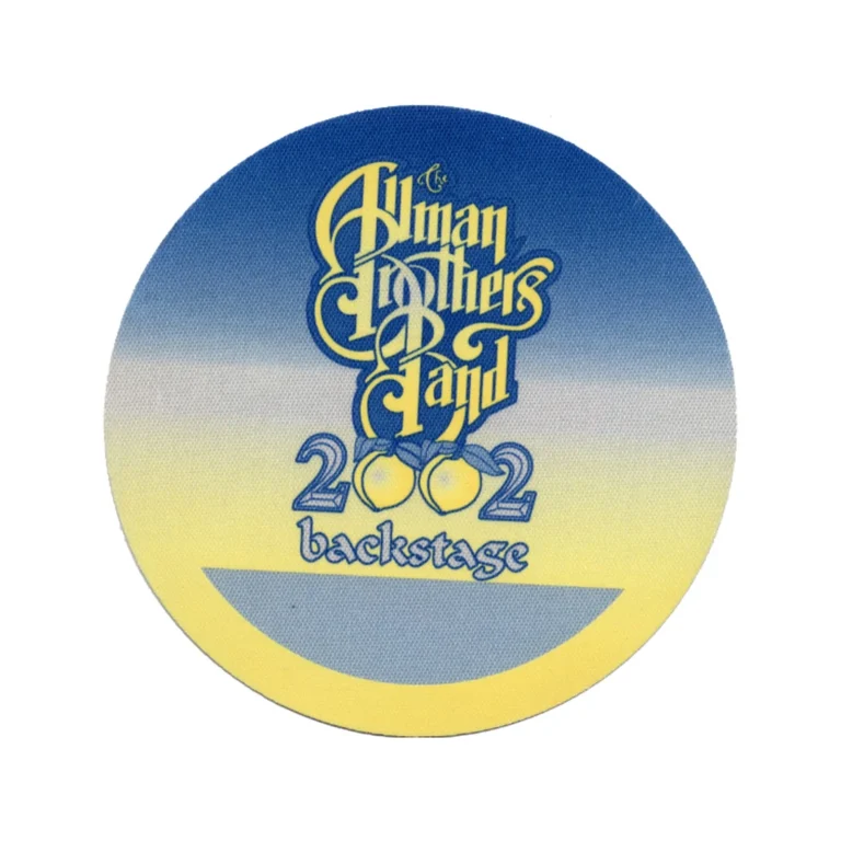 Allman Brothers 2002 Concert Tour Backstage Backstage Pass
