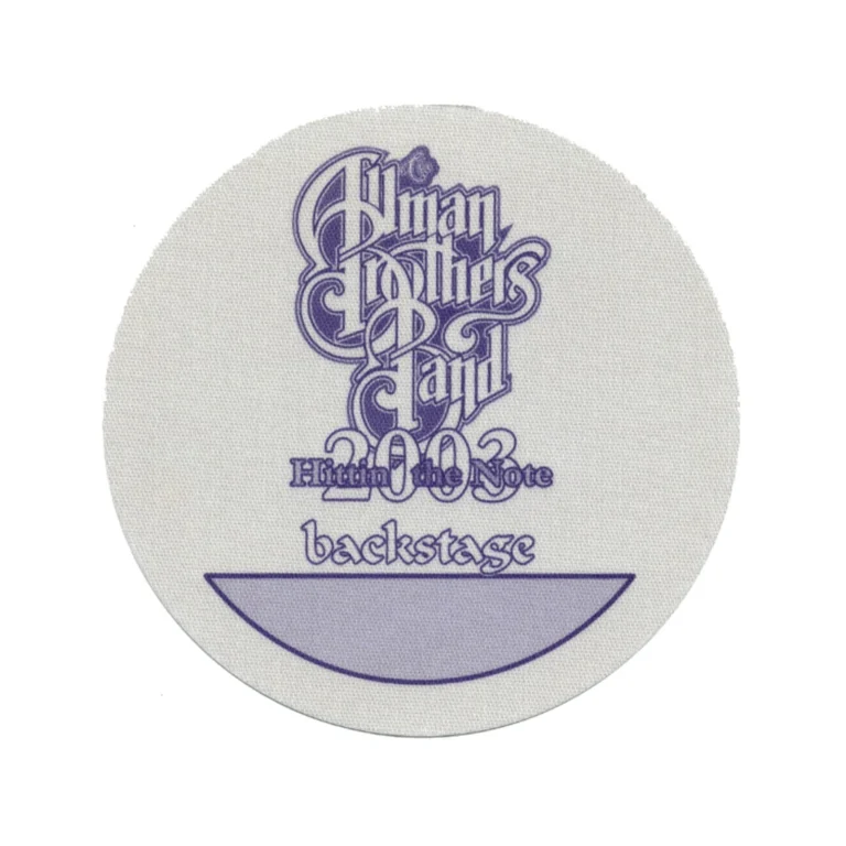 Allman Brothers 2003 Hittin' the Note Concert Tour Backstage Backstage Pass