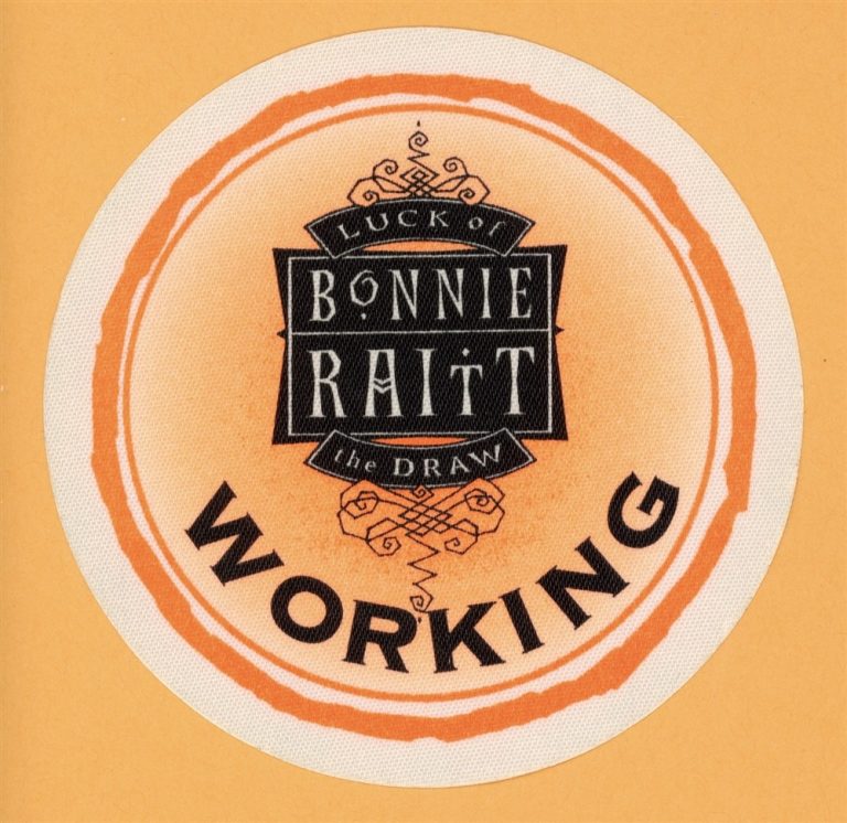 Bonnie Raitt 1991 Luck of the Draw Concert Tour WORKING Backstage Pass