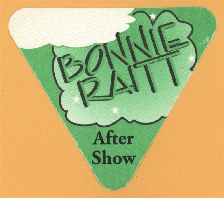 Bonnie Raitt 1995 Longing in Their Hearts Concert Tour AFTER SHOW Backstage Pass