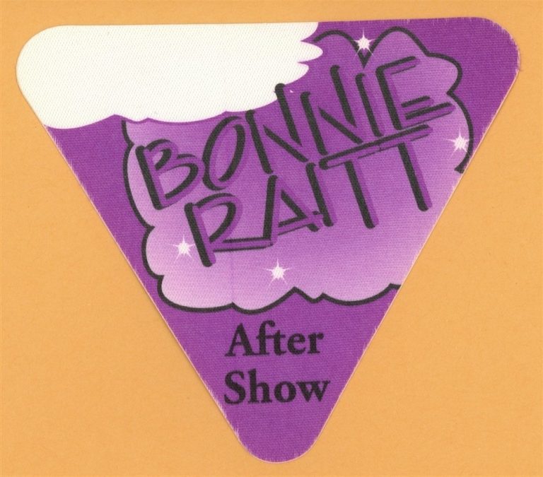 Bonnie Raitt 1995 Longing in Their Hearts Concert Tour AFTER SHOW Backstage Pass
