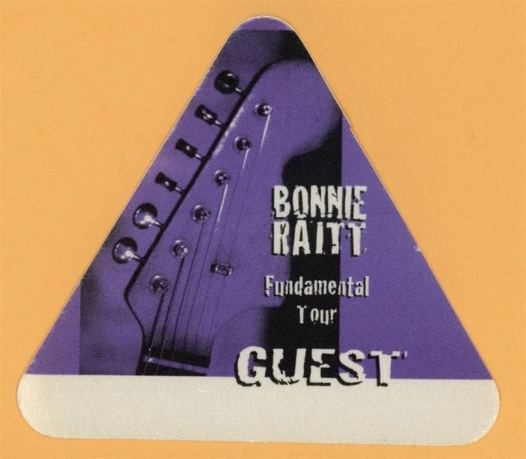 Bonnie Raitt 1998 Fundamental Concert Tour GUEST Backstage Pass