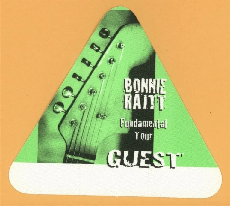 Bonnie Raitt 1998 Fundamental Concert Tour GUEST Backstage Pass