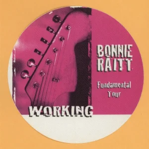 Bonnie Raitt 1998 Fundamental Concert Tour WORKING Backstage Pass