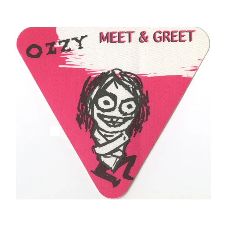 Ozzy Osbourne 1995 Ozzmosis Concert Tour Meet & Greet Backstage Pass