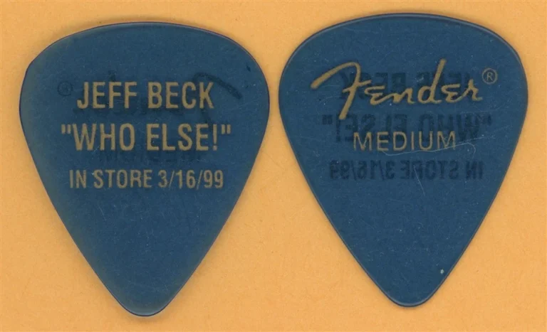 Jeff Beck Who Else! Trans Blue Guitar Pick - 1999 In Store Promo