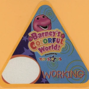 Barney's Colorful World 2004 Concert Tour WORKING Backstage Pass