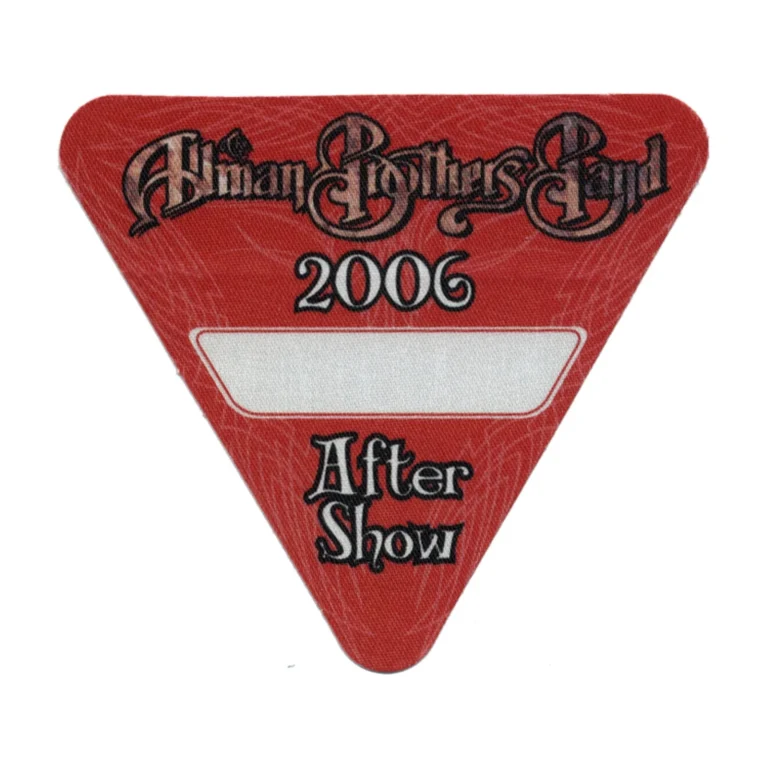 Allman Brothers 2006 Concert Tour After Show Backstage Pass