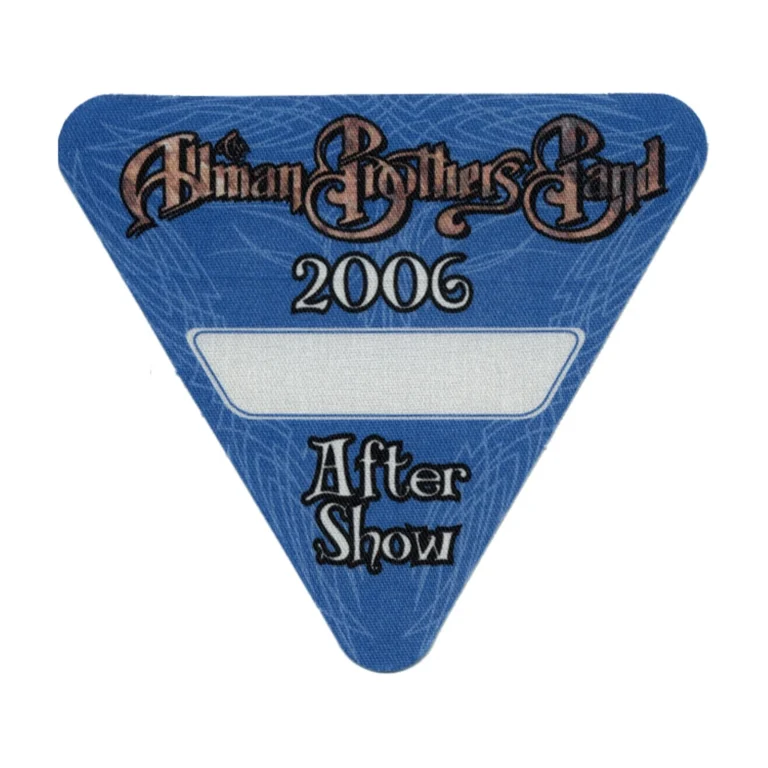 Allman Brothers 2006 Concert Tour After Show Backstage Pass