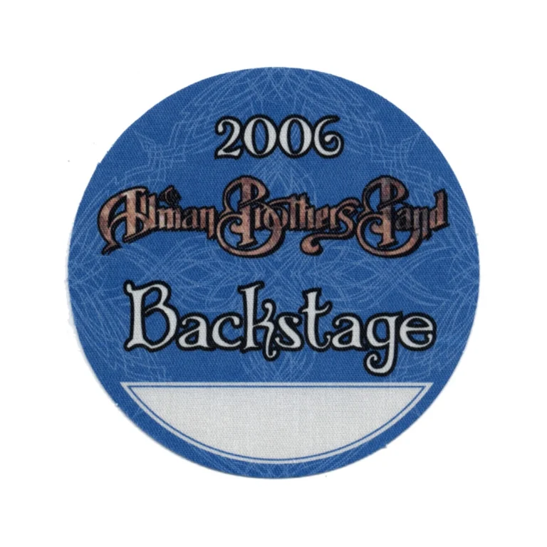 Allman Brothers 2006 Concert Tour Backstage Pass