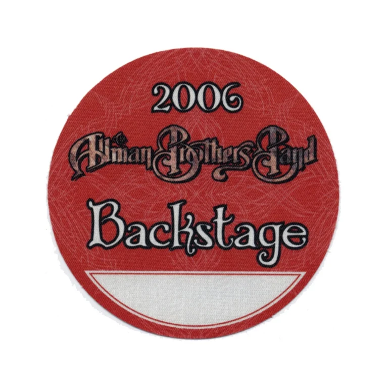 Allman Brothers 2006 Concert Tour Backstage Pass