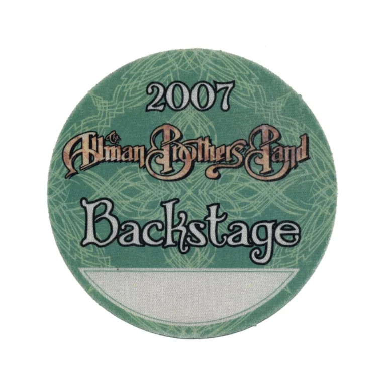 Allman Brothers 2007 Concert Tour Backstage Pass