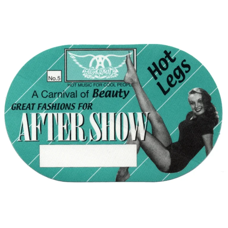 Aerosmith 1998 Nine Lives Concert Tour After Show Backstage Pass